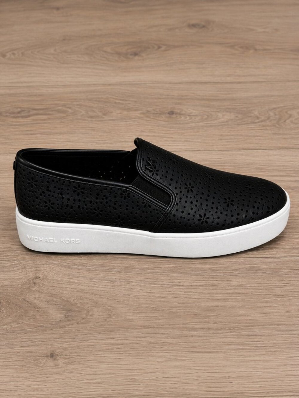 Michael Kors Black Perforated Slip-on Platform Sneakers Women's